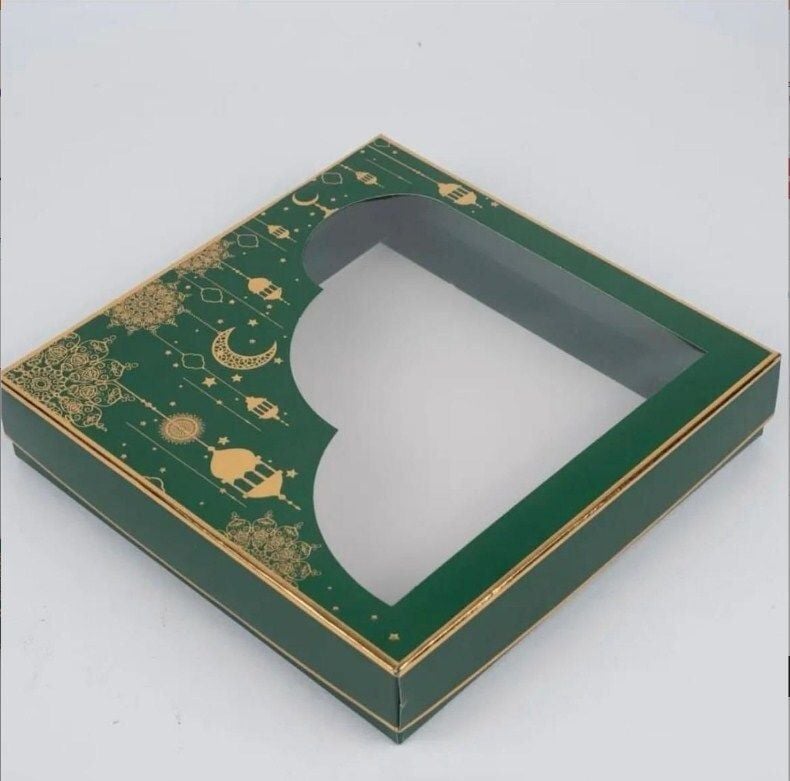 10  Lu 25x25x5 Pencereli Dini Ürün Kutusu (hac / umre / ramazan )