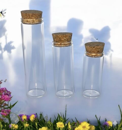 6 cm Mantar Tıpalı Cam Şişe