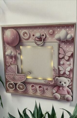 Kare Çerçeveli Işıklı Kapı Süsü