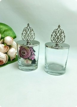 10 lu Metal Tepelikli İçi Boş Şekerlik / Bardak