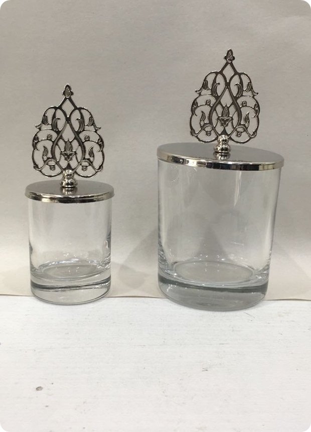 10 lu Metal Tepelikli İçi Boş Şekerlik / Bardak