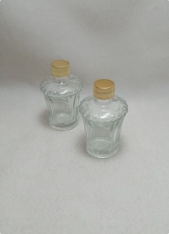 50 cc Mini Pvc Kapaklı Çizgili Cam Kolanya Şişesi