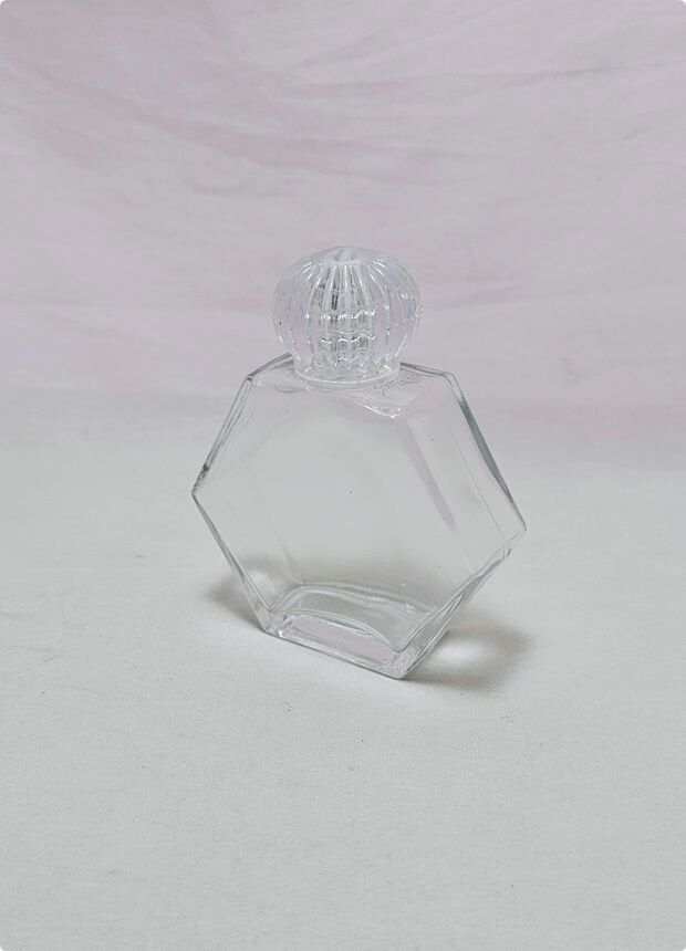 50 cc Altıgen Cam Şişe (tane ile)