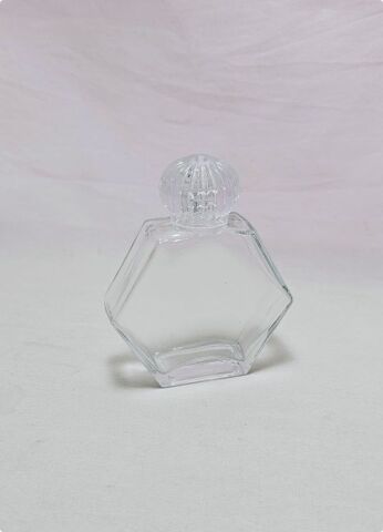 50 cc Altıgen Cam Şişe (tane ile)