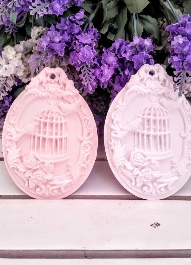 Oval Taş (kafes figürlü) Beyaz - 10 Adet / Paket