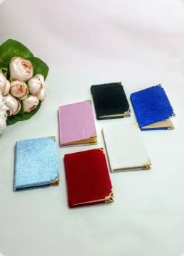 7 x 10 cm Kadife Kumaş Kaplı Yasin i Şerif (128 sayfa ) '0' No