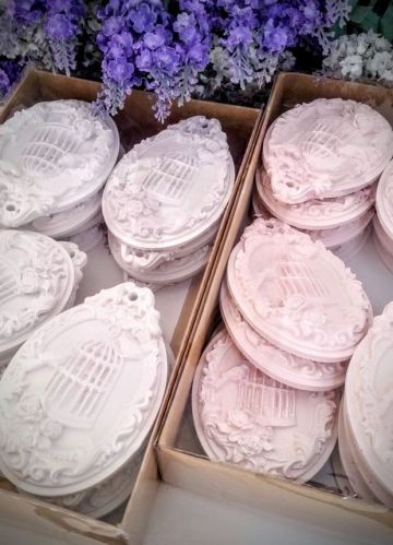 Oval Taş (kafes figürlü) Pembe - 10 Adet / Paket