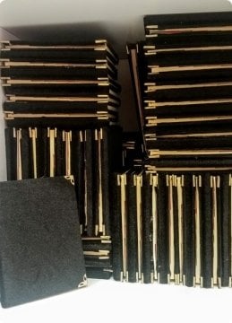 12.5 x 16.5 cm Kadife Kumaş Kaplı Yasin i Şerif (80 Sayfa)'3' No Krem - 10 Adet / Paket - Islak Kadife