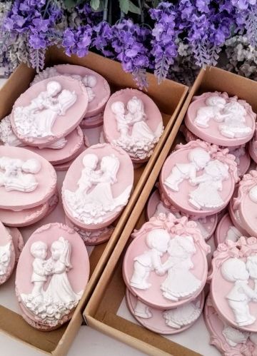 Oval Taş (Kız/Erkek figürlü) Elele - 10 Adet / Paket