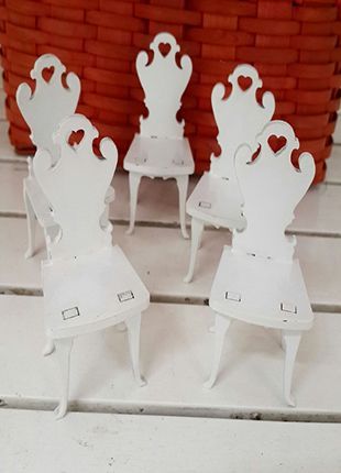 Minyatür Oda Objeleri KüçüçSandalye Boyalı