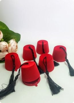 10 Lu Kadife Flok Fes kutu