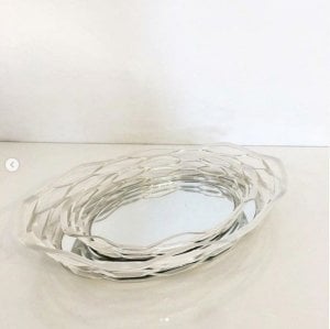 Oval Akordiyon Lazer Tepsi