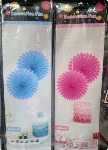 İkili Yelpaze Bebek Süs 50 cm