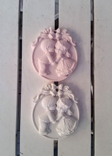 Yuvarlak Taş (Kızı öpen) Pembe - 20 Adet / Paket