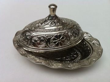Gümüş Lokumluk oval (6.5 x 9 cm)