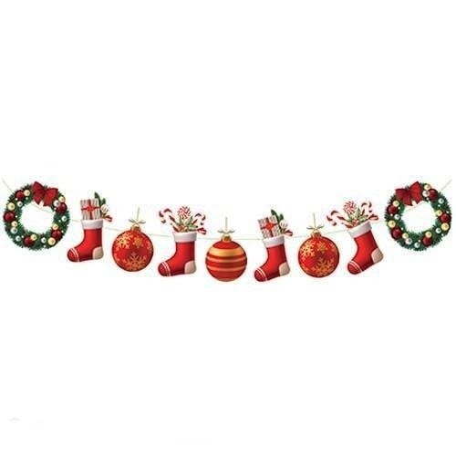 Yılbaşı Dekoratif Banner (Çelenk/Çorap)