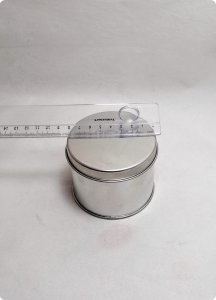 12 Li 8x6,5 Cm Gümüş Büyük Teneke Mum Kutusu