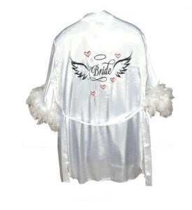 Bride Yazılı Saten Sabahlık