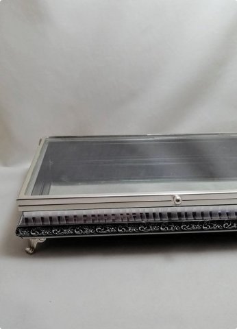 32x22 cm Altı Komple Ahşap Aynalı, Metal kenarlı Kapaklı Kız isteme / çikolata Kutusu