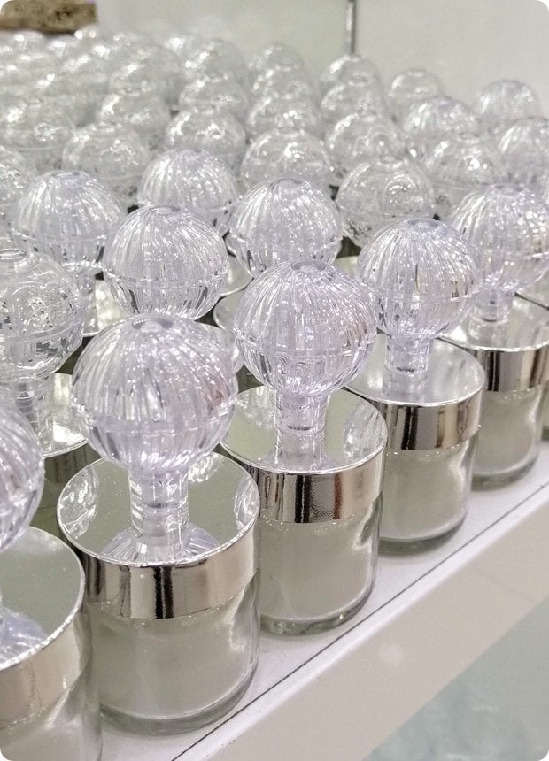 20 li Mumlu Pvc Kristal Tepelikli Cam Kavanoz