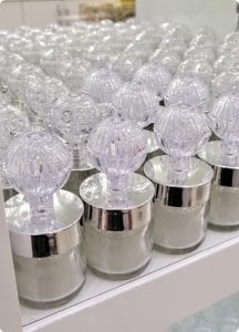 20 li Mumlu Pvc Kristal Tepelikli Cam Kavanoz