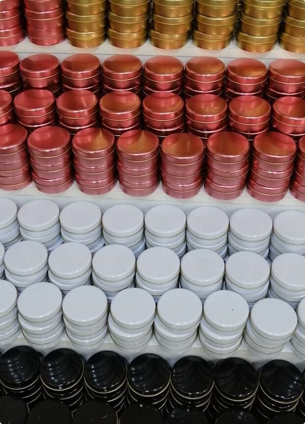 12 Li 7,5x3 Cm Yuvarlak Teneke Kutu