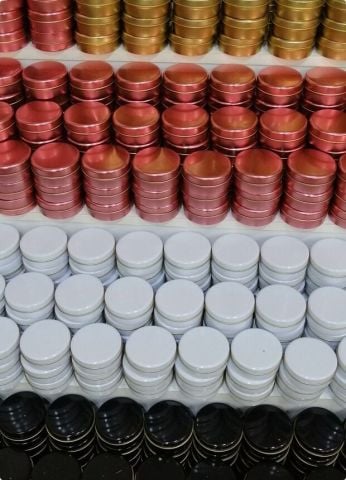 12 Li 7,5x3 Cm Yuvarlak Teneke Kutu