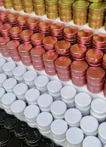 12 Li 7,5x3 Cm Yuvarlak Teneke Kutu