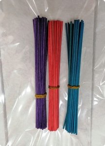3 Adet Renkli Bambu Çubuğu (20cm)
