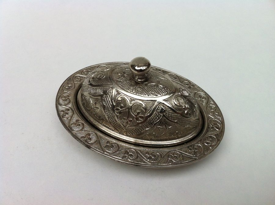 10 lu Gümüş Lokumluk oval (6.5 x 9 cm)