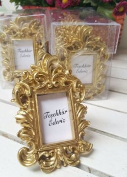 ( Kampanyalı Ürün) 10 Adet Vesikalık Polyester Barok Oymalı Osmanlı  Çerçeve ( Dayama Ayaklı )