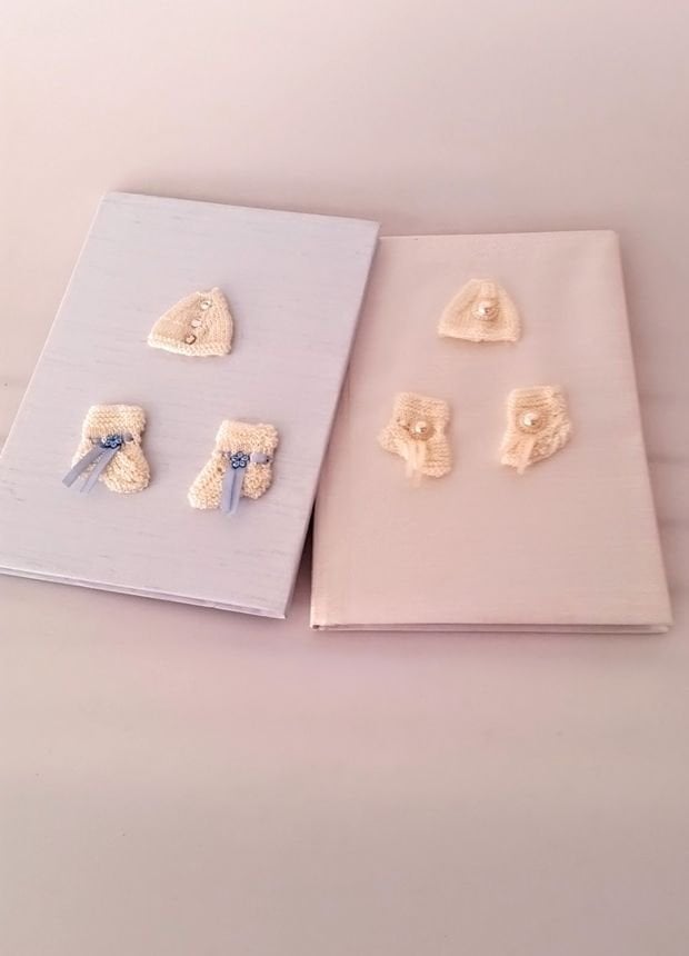 Örme Patikli Anı / Hatıra defteri Şantuk Kumaşlı Pembe - İpek Şantuk