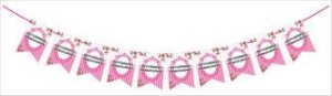 FLAMA MEVLİDİMİZE HOŞGELDİNİZ ÇİFT TARAFI BASKILI PEMBE PK:1-300