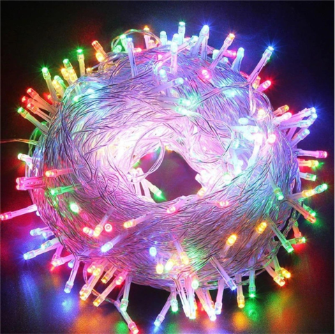 5 mt 30 Led Işık RGB 2 Kademeli Şeffaf Kablo