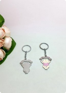 20 li Baby Shower Bebek Anahtarlık (Parlak Metal)