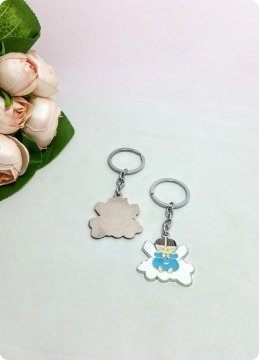 20 li Melek Bebek Anahtarlık (Parlak Metal)