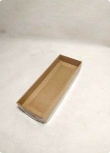 6x16x2 Cm Altı Karton, Üstü Asetat/Şeffaf Kapaklı dikdörtgen Kutu 25 li