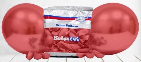 BALON KROM PARLAK 10 İNC KIRMIZI PK:50 KL:35