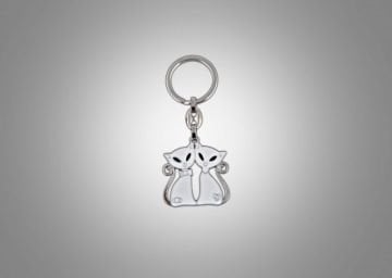 İkiz Kedili Metal Anahtarlık 20\'Lİ Numune Seti(Karışık Modeller)