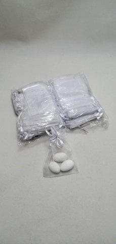 100 lü Mini Büzgülü Tül Kese 5x7 cm