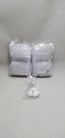 100 lü Mini Büzgülü Tül Kese 5x7 cm