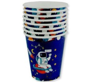 8 Lİ BARDAK ASTRONOT UZAY KARTON 8OZ