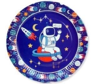8 Lİ TABAK ASTRONOT UZAY KARTON 23 CM
