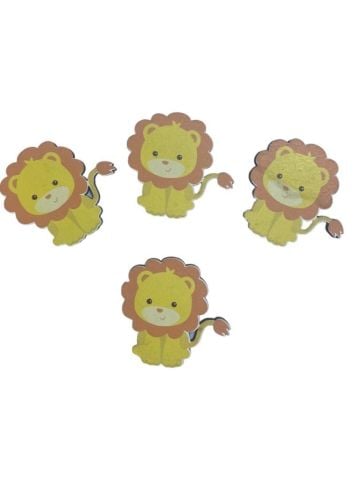 Ahşap Üzeri Uv Baskı Küçük Arslan Figür