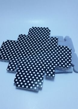 Demonte / katlanmamış  9x9x3 Altı Karton Puantiyeli Asetat kutu