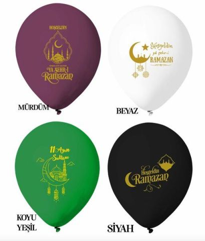 100 LÜ HOŞ GELDİN RAMAZAN BASKILI  (1+1) BALON