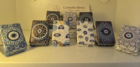 12'li Büyüteçli Dikdörtgen Cep Aynası MZ-101