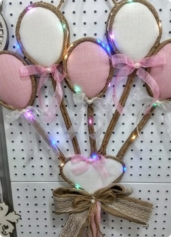 Led ışıklı balonlu kapı süsü