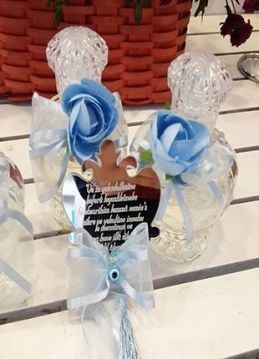 Özel Kesim Yazılı Süslü Akrilik Nazar Aynası