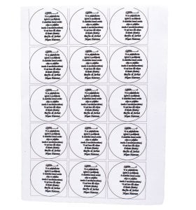 6 Cm Şeffaf Etiket (15 Adet)